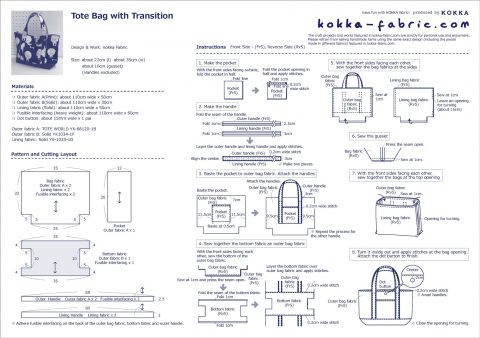 Tote Bag with a Convenient Pocket and Transition – Sewing Instructions ...