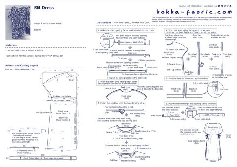 Slit Dress Sewing Instructions | KOKKA-FABRIC.COM | have fun with kokka ...