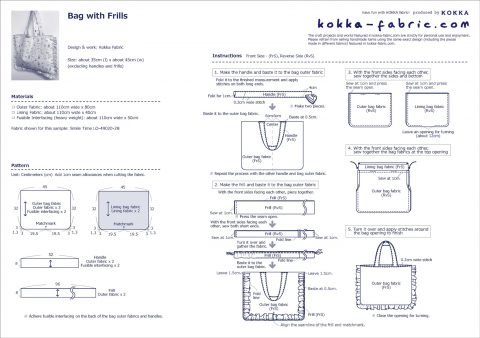 Bag with Frills Sewing Instructions | KOKKA-FABRIC.COM | have fun with ...