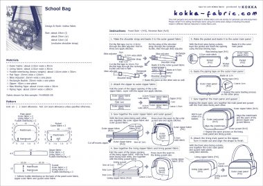 School Bag Sewing Instructions | KOKKA-FABRIC.COM | have fun with kokka ...